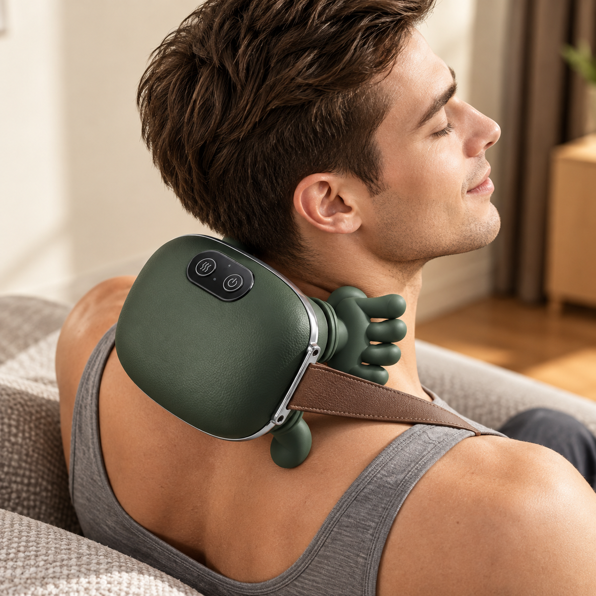 4D Shoulder & Neck Massager – Heated Kneading Massager with Deep Massage Fingers