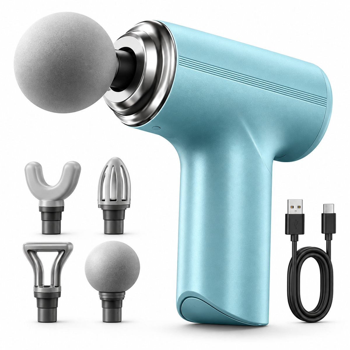 Massage Gun – 6-Speed Electric Muscle Massager with Multiple Massage Heads